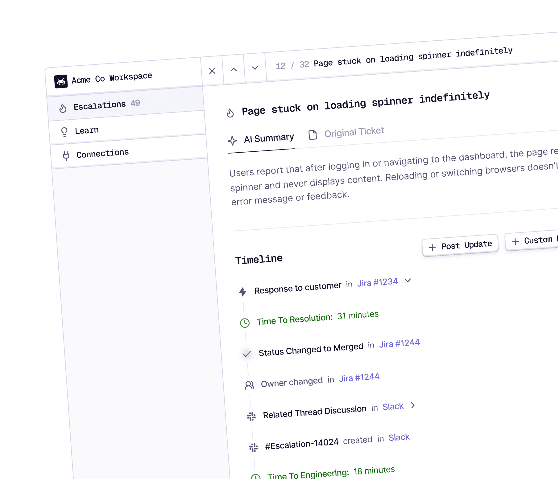 Waypoint AI Timeline & Metrics